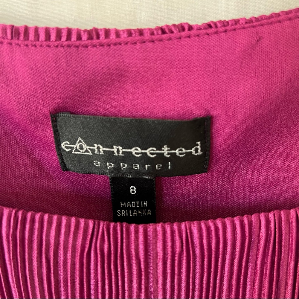 **SOLD** Pink Flapper Style Tiered Sleeveless Midi Dress Size 8 - Picture 8 of 9